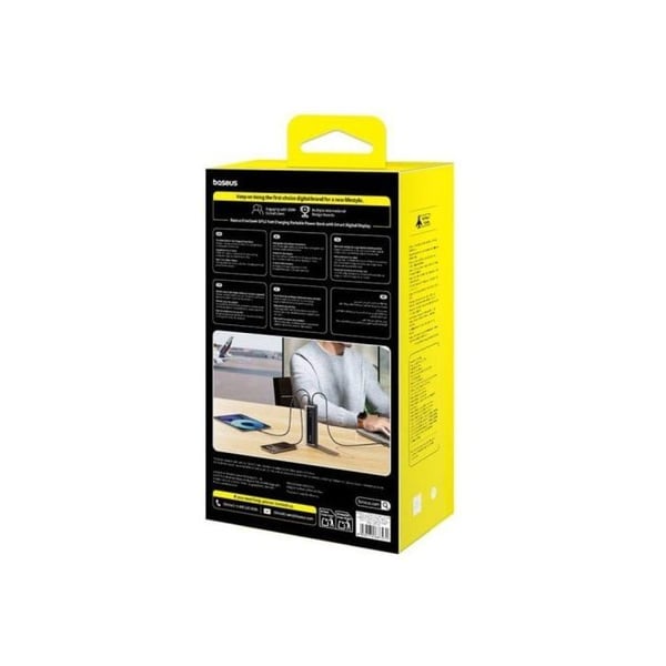 Power Bank Baseus EnerGeek GP12 20800mAh 145W digital skærm 2xUSB-C 2xUSB-A hurtig opladning