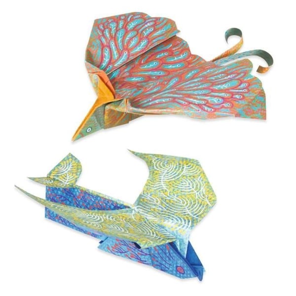 Origami - Djeco - Med vingar - Flerfärgad - 11 ark - Från 7 år
