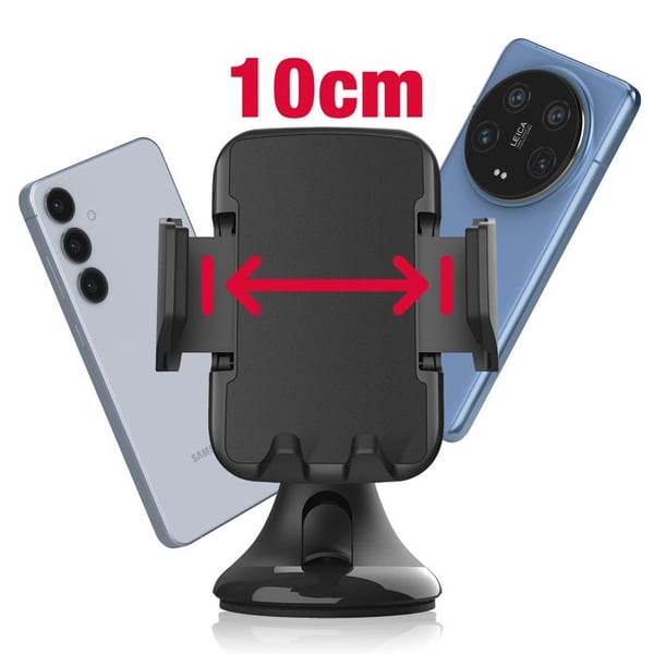 Stöd för bil - MAXLIFE - Universell - Sugkopp - 360° rotation - Svart