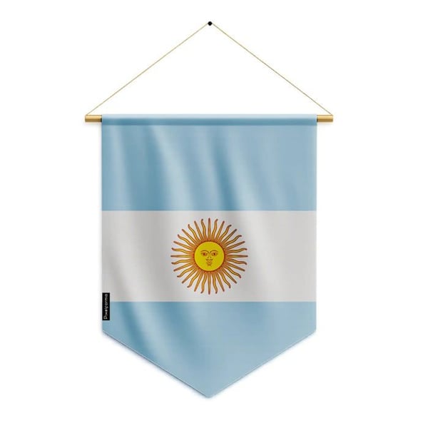Fanion – Argentinas flagga – 30 x 45 cm – Polyester – Att hänga – Pixelforma