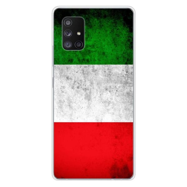 1001Coques - Silikonfodral kompatibelt med Samsung Galaxy A71 5G - Mönster italiensk flagga - Originaldesign tryckt i Frankrike
