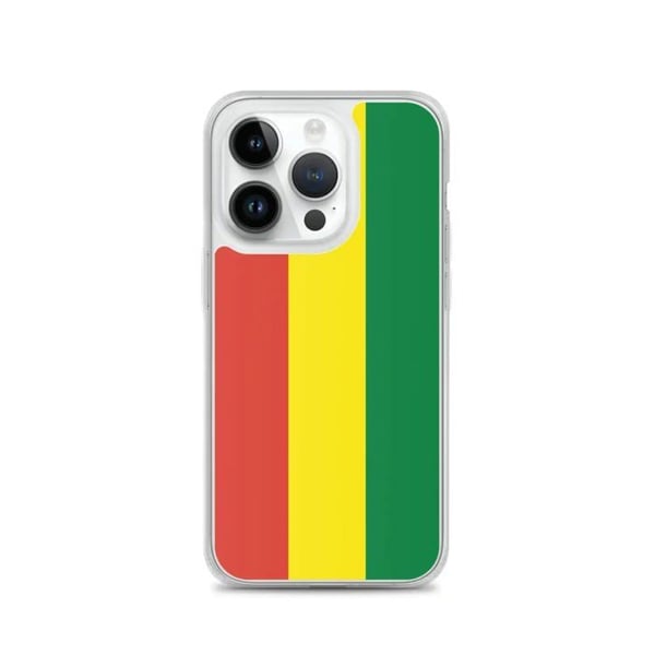 Telefonfodral – Bolivia Flagga – Kompatibel med iPhone 14 Pro – Mjuk Fodral – Slitstark och Stötavvisande - Silikon - Pixelforma