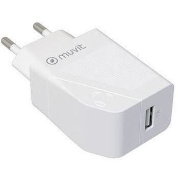 Pack väggadapter 12W + Lightning-kabel 1.2m - MUVIT - Vit