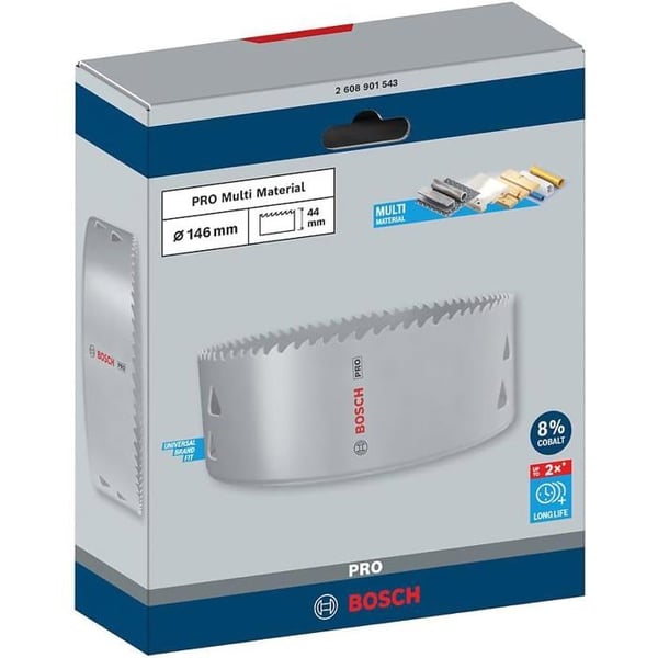 Borrkrona - BOSCH - PRO Multimaterial - Ø 146 mm - Hållbar - Skärdjup 44 mm