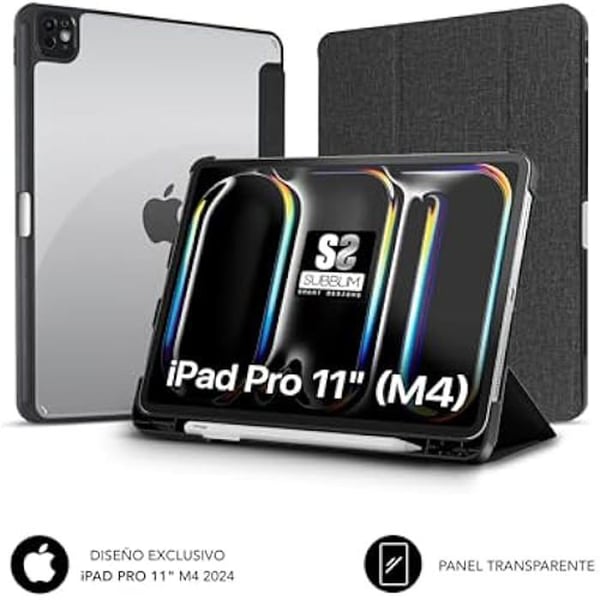 Tablettfodral - SUBBLIM - iPad Pro 11" 2024 M4 - Stötskydd - Justerbart stöd - Apple Pencil-fack