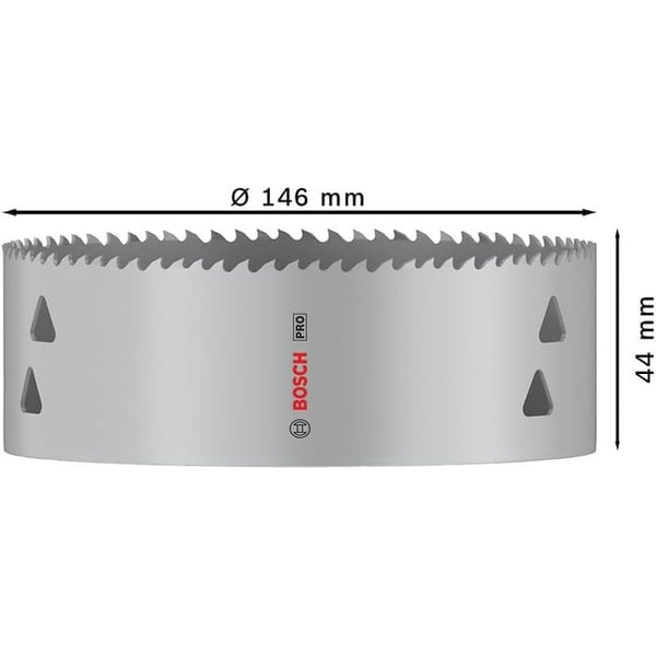 Borrkrona - BOSCH - PRO Multimaterial - Ø 146 mm - Hållbar - Skärdjup 44 mm