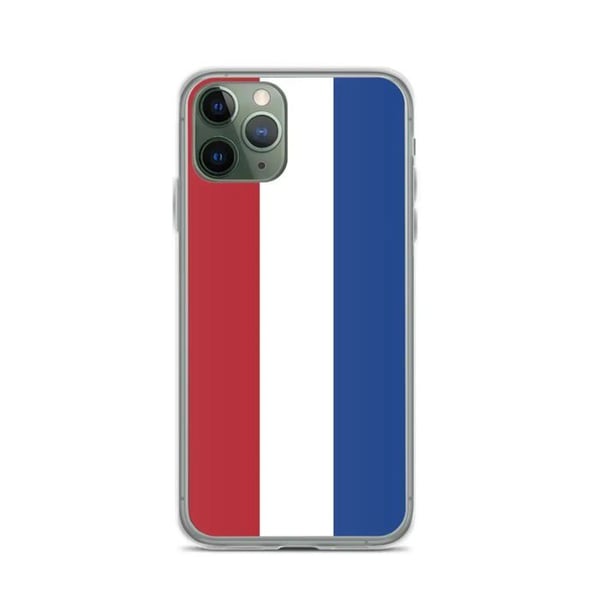 Mobilskal – Nederländska flaggan – Kompatibel med iPhone 11 Pro – Strykbar – Slitstark och stötresistent - Silikon - Pixelforma