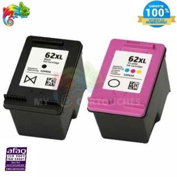 62XL Bläckpatroner Ersättning för HP 62 för HP Envy 5540 5640 5642 5644 5646 7640 5660 7644 för OfficeJet 250 200 5740