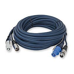 Förlängningskabel - DMT - Powercon/XLR - 6 m - Grå - DMX- och Powercon-kontakter