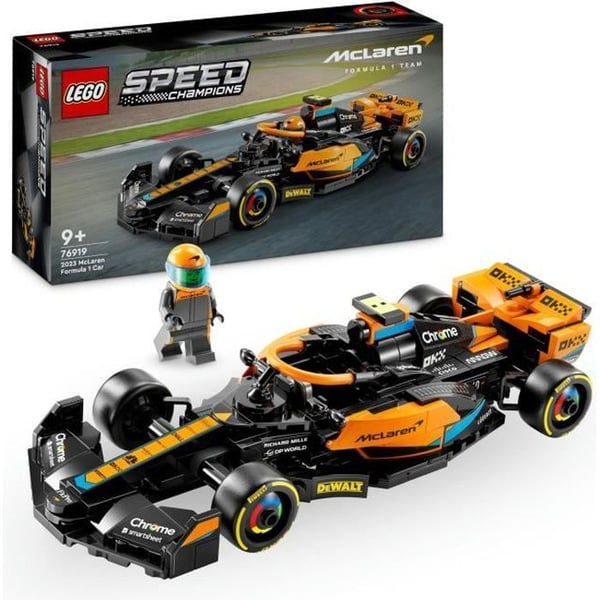 LEGO Speed Champions 76919 McLaren 2023 Formel 1 racingbil, leksaksfordon