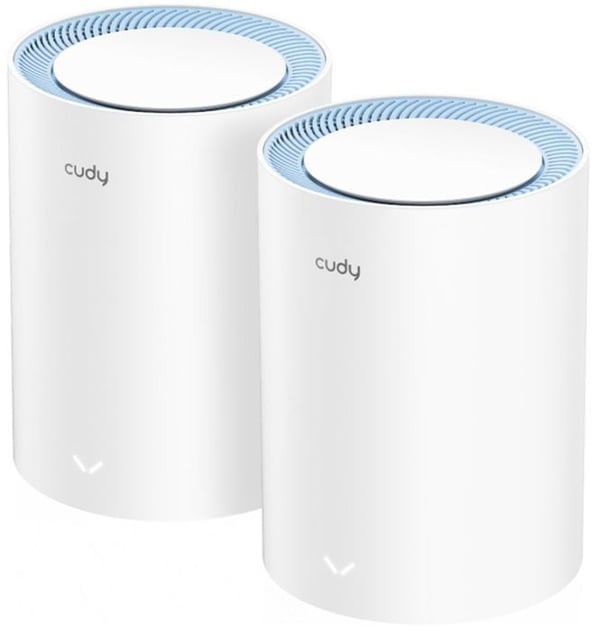 Wifi-router - Cudy - M1200 - AC1200 - Dubbelband - Paket med 2 meshsystem. Wifi-router - Cudy - M1200 - AC1200 - Dubbelband - Paket med 2 meshsystem.