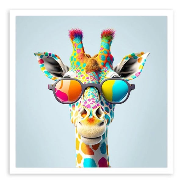 MégaCréa DIY - Kit för diamantmålning Rolig giraff 30 x 30 cm