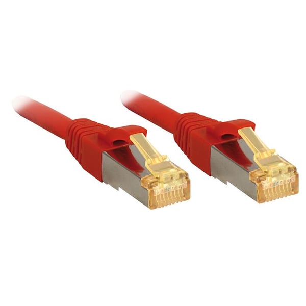 CAT 7 LSOH nätverkskabel - LINDY - 1m - Röd - SFTP - PiMF - Skärmade kontakter
