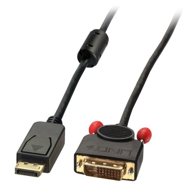DisplayPort till DVI-kabel - LINDY - 3m - Upplösning 1920x1200 - DisplayPort 1.1-kompatibel - Svart