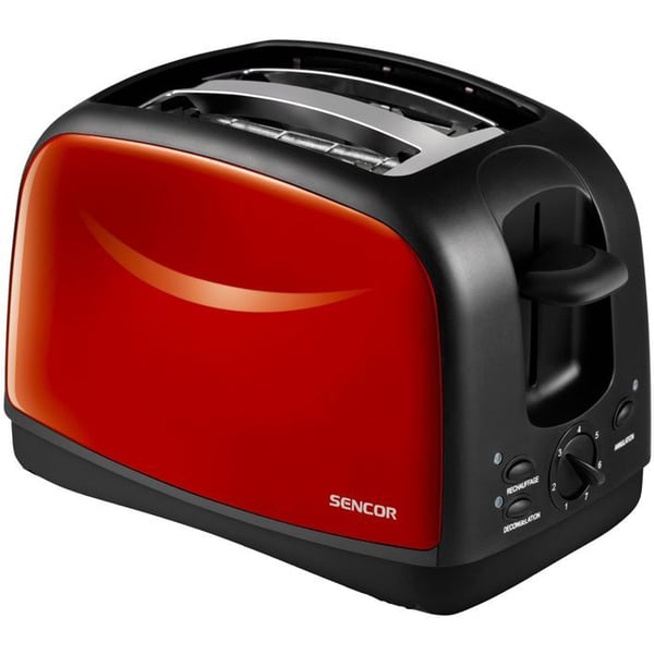 Brödrost - SENCOR - STS 2652RD - 850 W - 2 platser - Svart / Röd