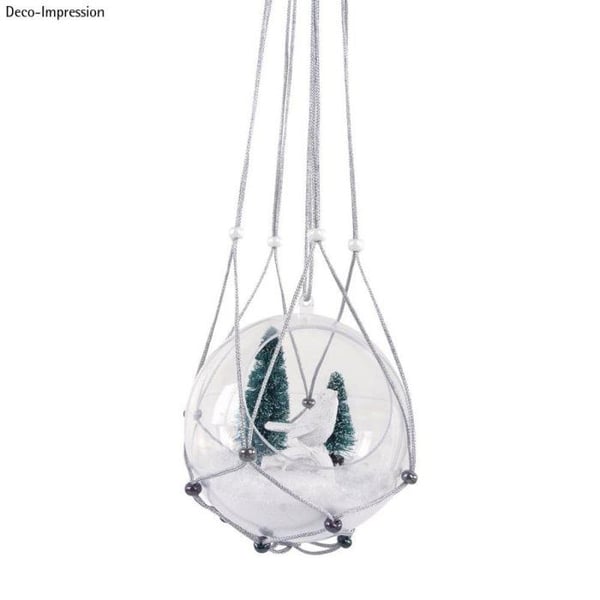 Liten snöig dekorationsträd, 5+7cm assorterade, 8 st