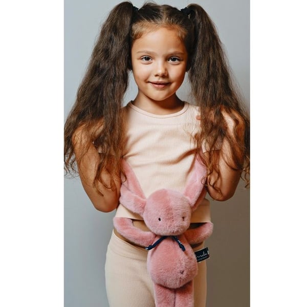 Maïlou Tradition - Mjukisdjur Kanin Méloé rosé 37 cm - DOUDOU ET COMPAGNIE