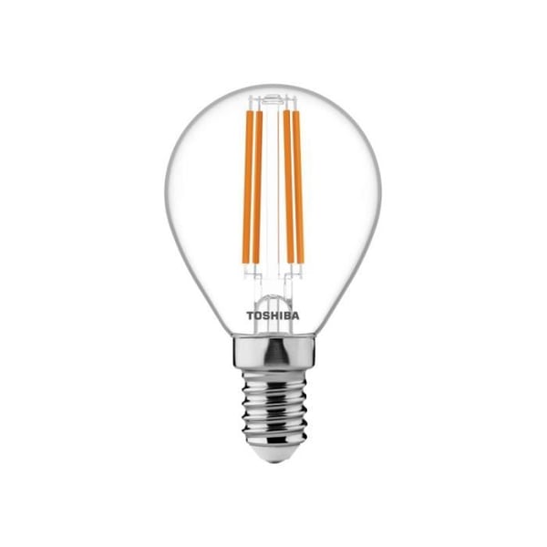 LED-lampa - TOSHIBA - G45 E14 - Varmvit - 4,5W - Klass F