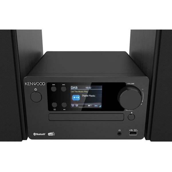 Kenwood M-725DAB-B Hi-Fi Mikrosystem 50W Sort DAB+/FM Bluetooth CD Display 2.4"