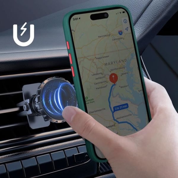 Coque - AVIZAR - iPhone 16 Pro Max - Stöttålig - Transformabelt hållband - Grön