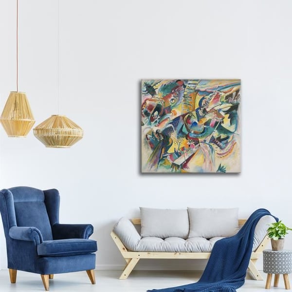 Legendarte - Målning, Tryck på duk - Improvisation Klamm Wassily Kandinsky cm. 90x90