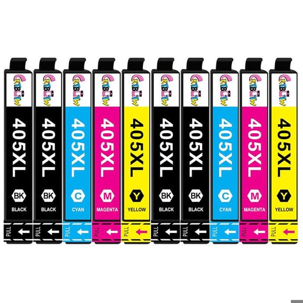 405XL 405 XL bläckpatron Kompatibel för Epson Workforce WF-7310 WF-7830 WF-7835 WF-7840 WorkForce Pro WF-4830 WF-3820 10st