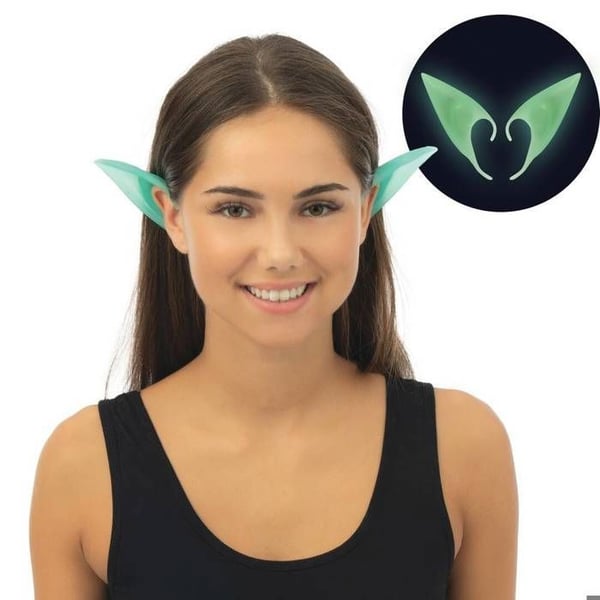 Utklädningsaccessoarer - LILLA CLOWN - Fosforescerande Älvöron - Grön - USB-uppladdningsbar - Unisex