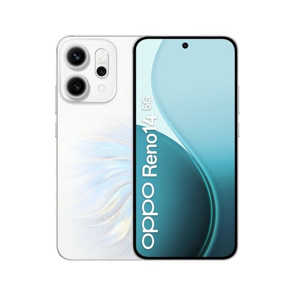 Oppo Reno14 5G Smartphone Hvid 6.59" 12GB RAM 512GB Triple Kamera 50MP