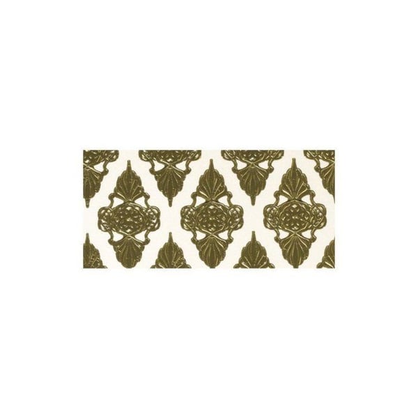 Rayher - 1 ark av vax Vit och guld Dekorationer 20 x 10 cm
