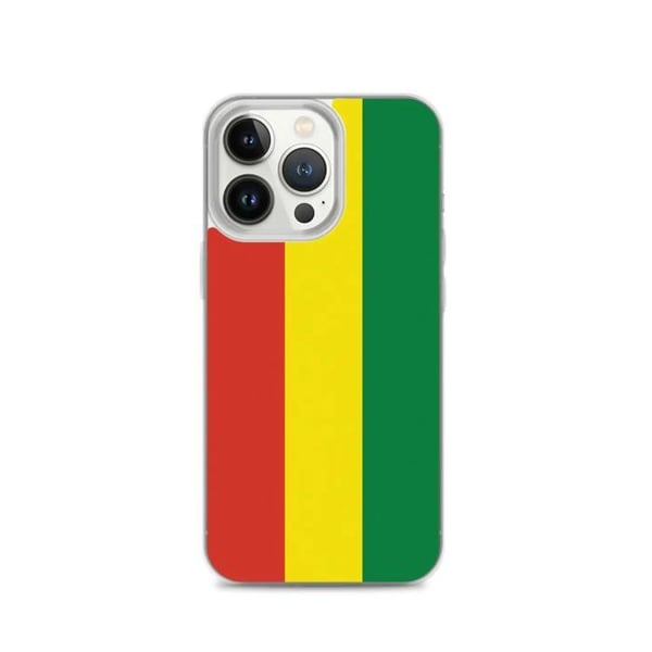 Mobilskal – Bolivias flagga – Kompatibel med iPhone 13 Pro – Mjuk kåpa – Slitstark och stötabsorberande - Silikon - Pixelforma