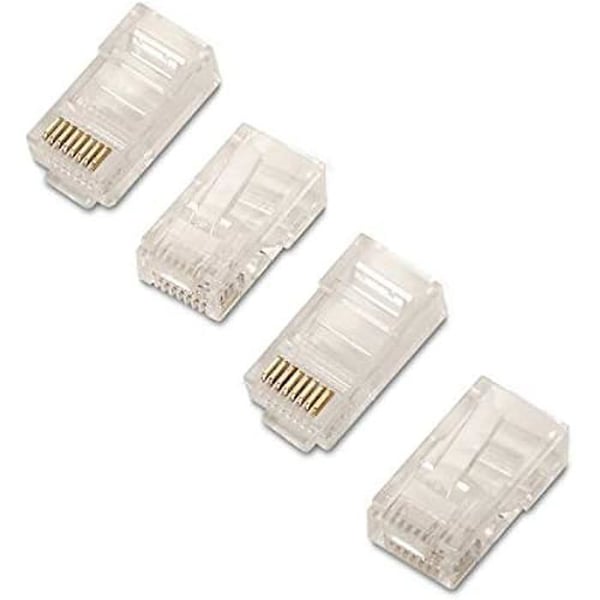 RJ45-kontakt - AISENS - A138 - 8 Ledningar - 100 enheter - Färg Transparent