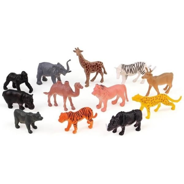 P'TIT Clown re23474 - Set med 4 mini djur zoo