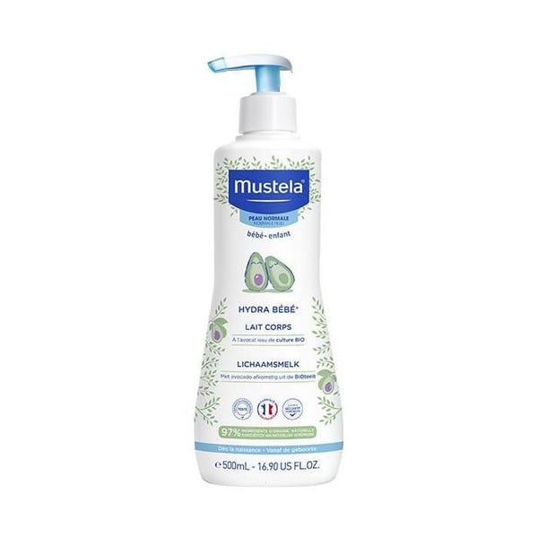 Mustela kropsmælk hydra baby med økologisk avocado 500ml