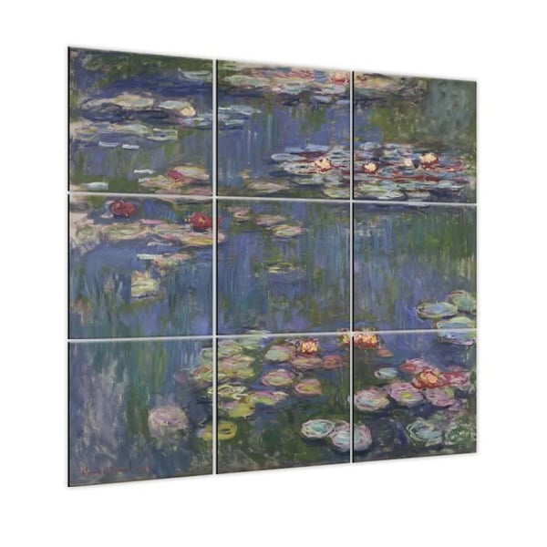Legendarte - Näckrosor Multi Panel Tavla - Claude Monet cm. 150x150 (9 paneler)