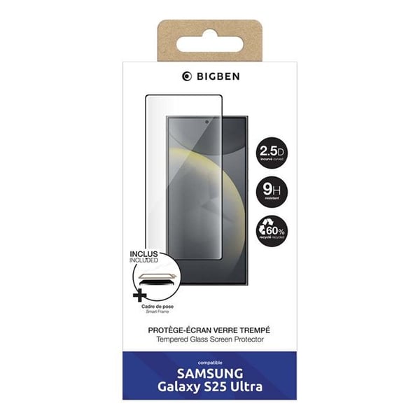 Skärmskydd i Härdat Glas för Samsung Galaxy S25 Ultra Stötsäker 9H BigBen Transparent