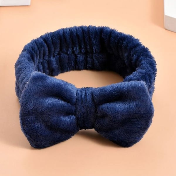 Huvudband Spa - AVIZAR - Enfärgad Mjuk - Fleece - Halkfri - Mörkblå
