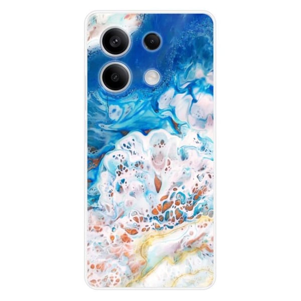 Tryckt silikonfodral som är kompatibelt med Xiaomi Redmi Note 13 5G Ocean marmor