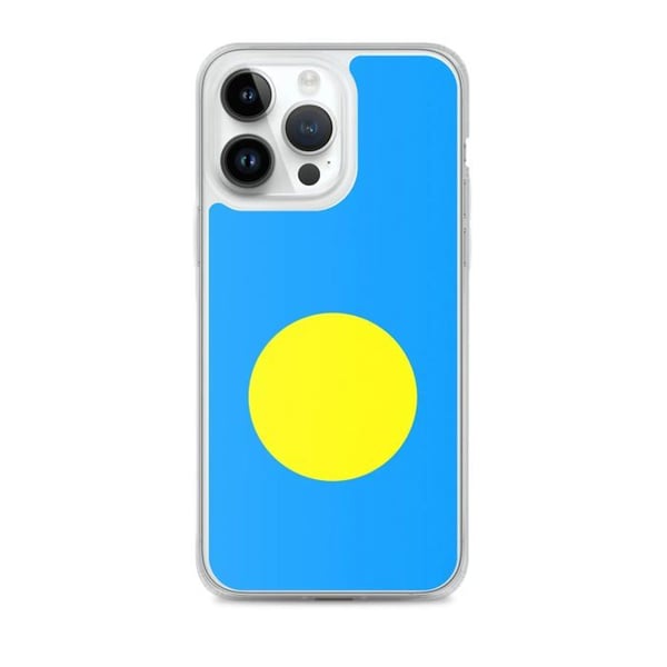 Telefonfodral - PIXELFORMA - Palauernas flagga - Kompatibel med iPhone 14 Pro Max - Mjuk - Stötsäker