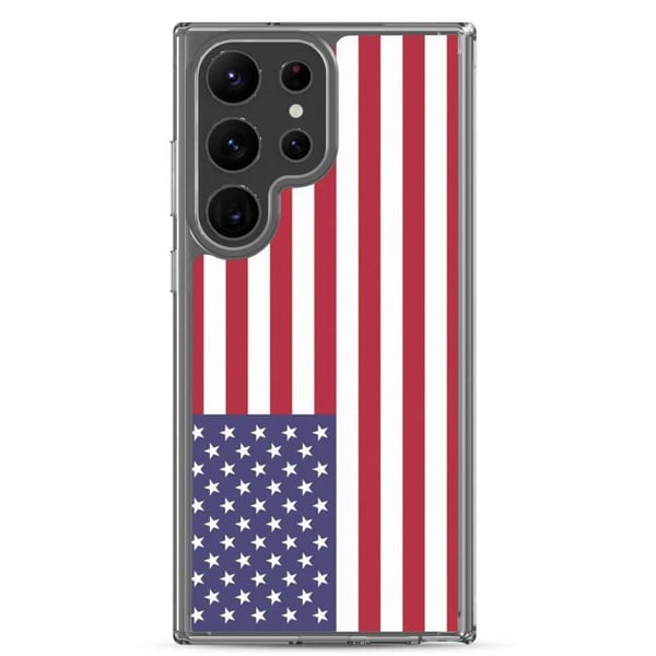 Mobilskal – USA:s flagga – Kompatibel med Samsung Galaxy S21 – Mjuk case – Slitstark och stötabsorberande – Pixelforma