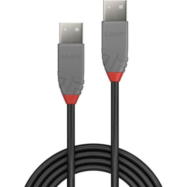 LINDY USB 2.0 typ A / A-kabel - Anthra Line - 1m