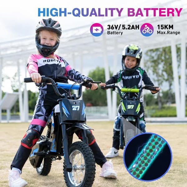 Elmotorcykel Barn - RCB - RCB-R9X - Motor 300W - 25 km/h - Räckvidd 17 km
