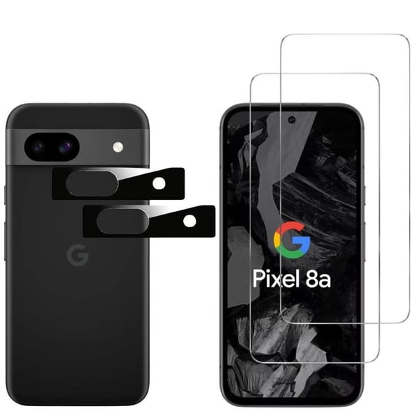 Skyddande film - Phonillico - Google Pixel 8a - Pack 2 - Härdat glas - Repbeständigt