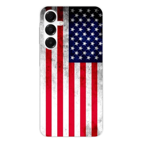 Siliconskal - Kompatibel med Samsung Galaxy A36 5G - design med USA:s flagga