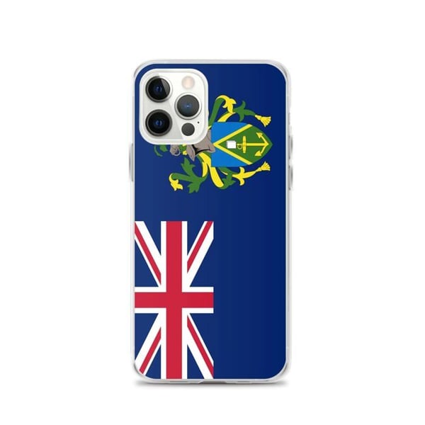 Telefonfodral – Pitcairnöarnas flagga – Kompatibel med iPhone 12 Pro – Mjukt fodral – Stötsäkert och slitstarkt - Silikon - Pixelforma