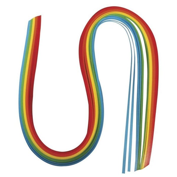 Papper för Quilling, 50x0,3cm, 80 g/m2, 100st, regnbåge