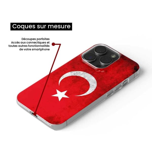 Tryckt silikonfodral kompatibelt Apple iPhone 15 Plus Türkiye Flag