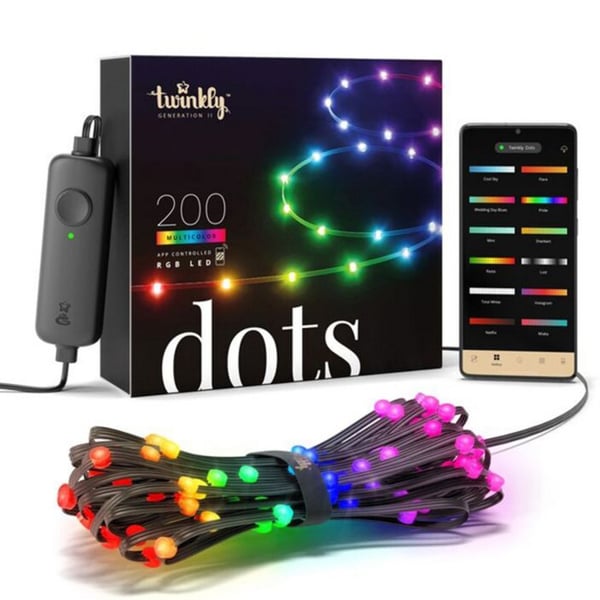 Lysguirlande - TWINKLY - DOTS - 200 LED - 10 m - Multifarvet