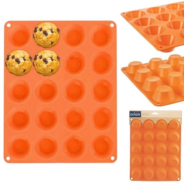 Muffinsform - ORION - SILLINIE - Silikon - 20 mini-muffins - Non-stick