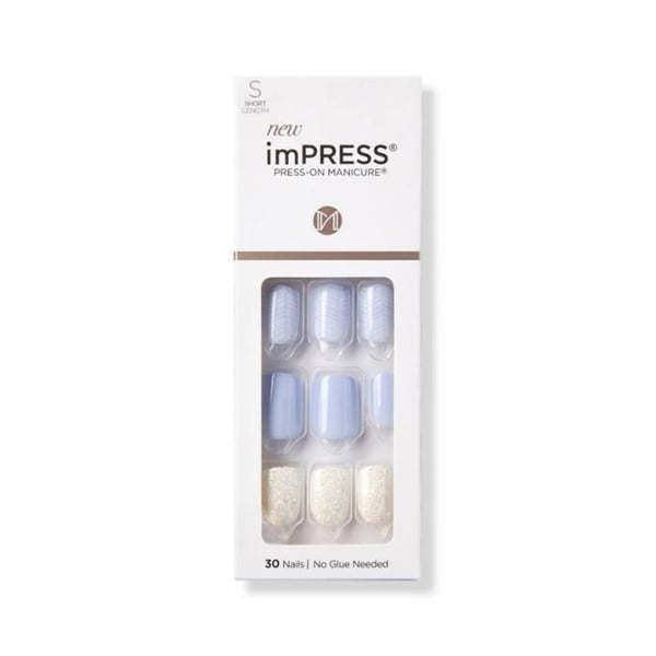 KISS imPRESS Modell IM27C Paket med 30 klisternaglar - Klara att applicera, färg Lavendel/Brocade, med tillbehör
