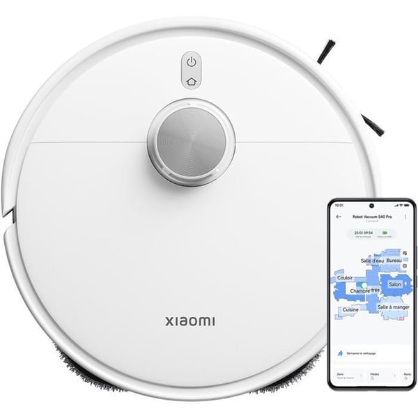 Robotdammsugare Mopptvätt Xiaomi S40 Pro laserskurning sug 15000 Pa mopp WiFi